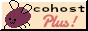 A pale yellow button with a sprite of the Cohost mascot, Eggbug, next to text that reads 'Cohost Plus!'